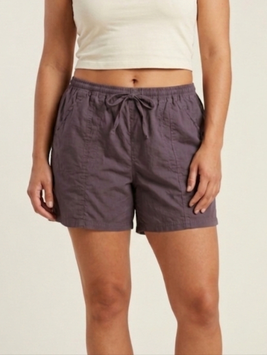 fresh produce Pants - Fresh Produce Shorts Pull On Chocolate Brown Pockets 5" Inseam Cotton XL Relaxed